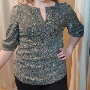 41 hawthorn moni herringbone stud blouse